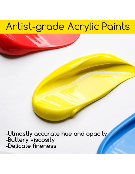 Juego de Pintura Acrílica MEEDEN Artista 9 Tubos 60ml