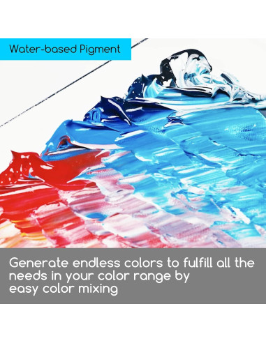 Juego de Pintura Acrílica MEEDEN Artista 9 Tubos 60ml