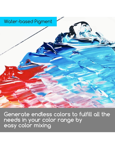 Juego de Pintura Acrílica MEEDEN Artista 9 Tubos 60ml