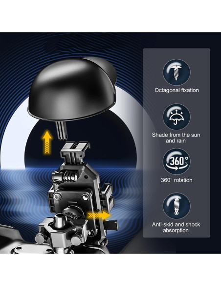 Soporte para Teléfono Móvil Gseigvee con Casco Impermeable