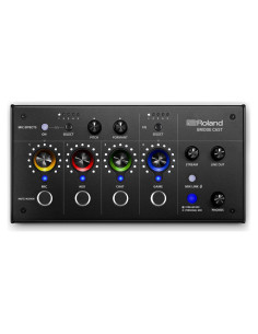 Mezclador Dual Bus Roland BRIDGE CAST para Juegos Negro | Interfaz de Audio Profesional USB-C