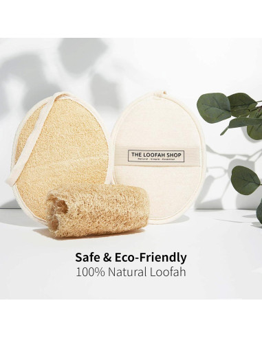 Esponja de Lufa Natural Egipcia Exfoliante 2 Piezas 17.8x13.3cm