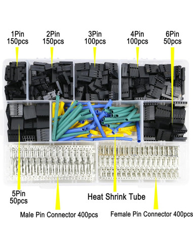 Kit de Conectores Jumper Dupont 2.54mm MINGTONGHUI 1400 pcs