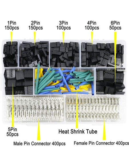 Kit de Conectores Jumper Dupont 2.54mm MINGTONGHUI 1400 pcs