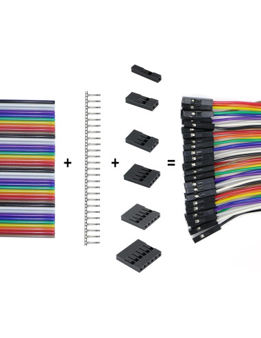 Kit de Conectores Jumper Dupont 2.54mm MINGTONGHUI 1400 pcs
