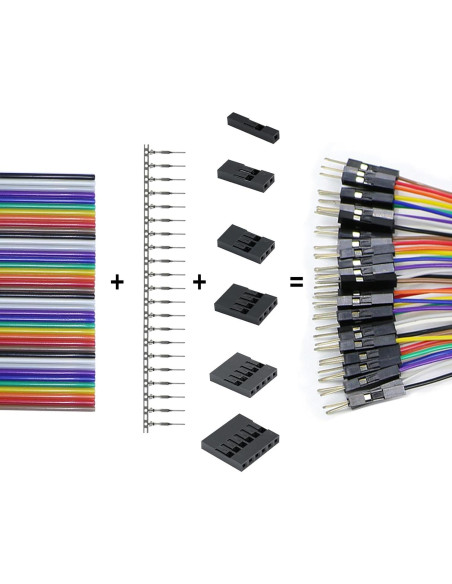 Kit de Conectores Jumper Dupont 2.54mm MINGTONGHUI 1400 pcs