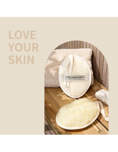 Esponja de Lufa Natural Egipcia Exfoliante 2 Piezas 17.8x13.3cm