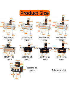 Kit de 110 Interruptores Deslizantes Micro Mini SPDT 3 Pines 2