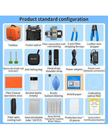 Empalmador de Fibra Óptica SAIVXIAN L-90C Pantalla Táctil 5"