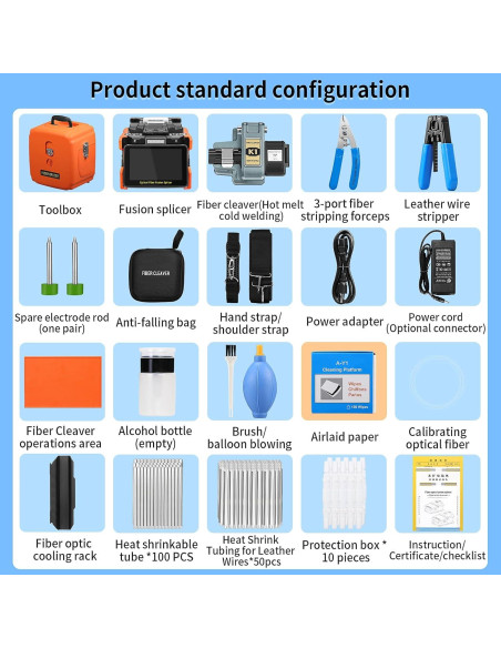 Empalmador de Fibra Óptica SAIVXIAN L-90C Pantalla Táctil 5"