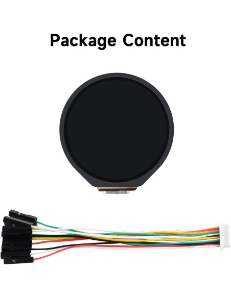 Placa de Desarrollo RP2040 Waveshare con Pantalla Táctil 1.28"