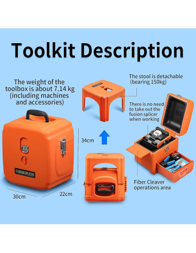 Empalmador de Fibra Óptica SAIVXIAN L-90C Pantalla Táctil 5"
