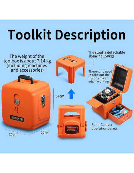 Empalmador de Fibra Óptica SAIVXIAN L-90C Pantalla Táctil 5"
