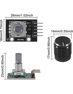 6 Módulos Codificador Rotativo KY-040 AOICRIE 360 Grados 2