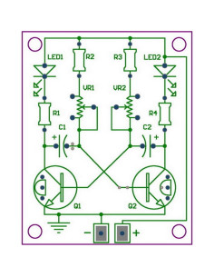 Kit de Aprendizaje Circuito Multivibrador Astable Electronics-Salon 2