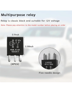 Relé de Potencia Automotriz Sylvil G8V-RH-1C7T-R-DC12 12V 4 PCS 2