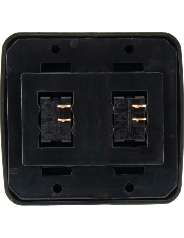 Interruptor Doble SPST 12V Negro para RV y Caravana