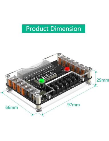 Placa de Distribución de Alimentación ATX Sintech ST-ATX-12UB 3.3V 5V 12V