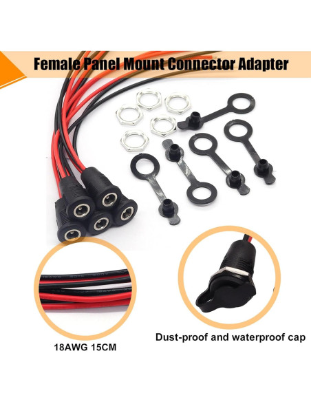 Conectores de Alimentación DC 5.5x2.1mm Weideer K-177 12Pcs Conectores de Alimentación DC 5.5x2.1mm Weideer K-177 12Pcs