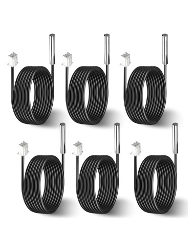 6 Probetas Sensor de Temperatura NTC 10K Perusiaw 1M Acero Inoxidable