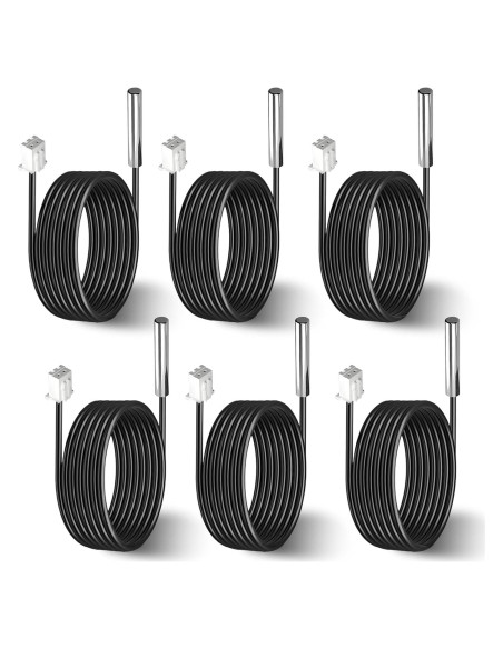6 Probetas Sensor de Temperatura NTC 10K Perusiaw 1M Acero Inoxidable