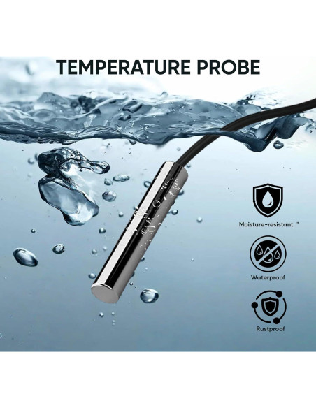 6 Probetas Sensor de Temperatura NTC 10K Perusiaw 1M Acero Inoxidable
