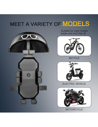 Soporte para Teléfono Móvil Gseigvee con Casco Impermeable