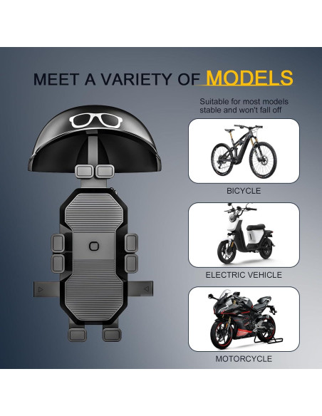 Soporte para Teléfono Móvil Gseigvee con Casco Impermeable