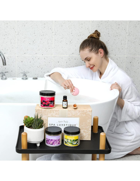 Set de Regalo Spa Luxetique 8 Piezas con Sales de Baño y Aceite