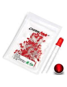 Diodos LED 3mm Rojo CHANZON 100 Piezas Luz Difusa