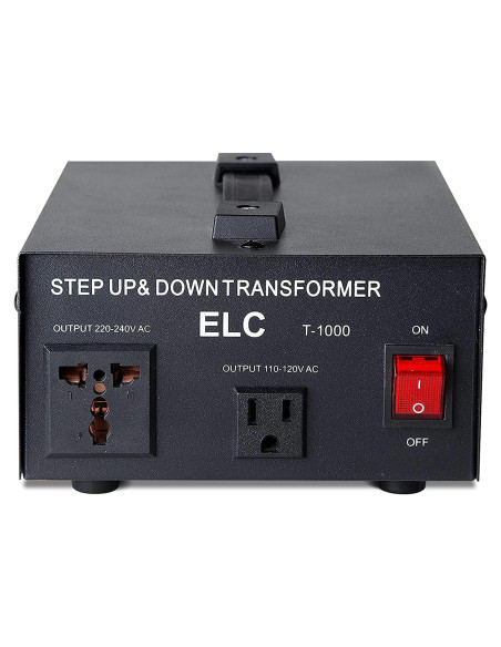 Transformador Convertidor de Voltaje ELC T-1000+ 1000W 110V/220V