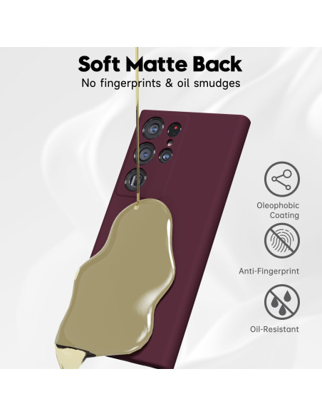 Funda Silicona Minimalista LoeoeL para Samsung Galaxy S24 Ultra Burdeos Funda Silicona Minimalista LoeoeL para Samsung Galaxy S24 Ultra Burdeos