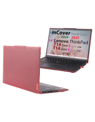 Funda Dura mCover para Lenovo ThinkPad T14 Gen 5/6 14" Rojo