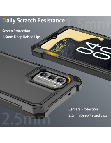 Funda para Nokia G310 5G con protector de pantalla vidrio templado