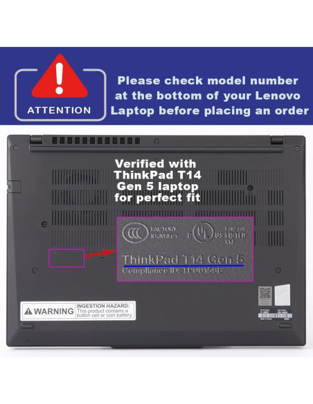 Funda Dura mCover para Lenovo ThinkPad T14 Gen 5/6 14" Rojo