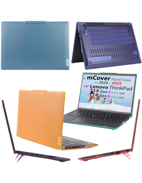 Funda Dura mCover para Lenovo ThinkPad T14 Gen 5/6 14" Rojo