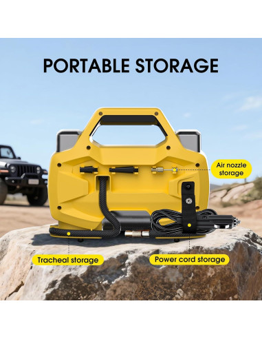 Compresor de Aire CARSUN 150 PSI Portátil Doble Cilindro 12V