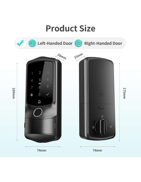 Cerradura Inteligente LEELEN H1-2 con Huella Dactilar y App