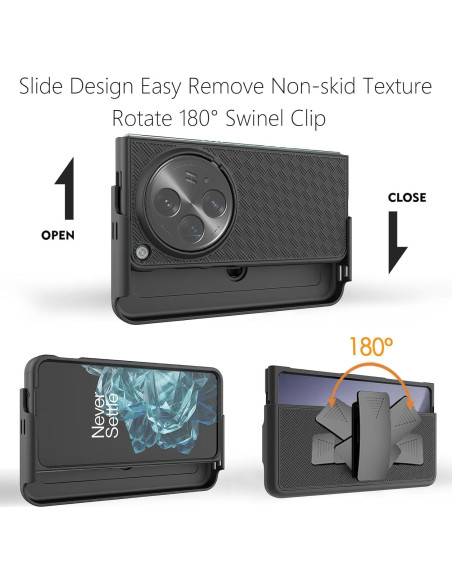 Funda Ailiber para OnePlus Open con Clip de Cintura y Protector
