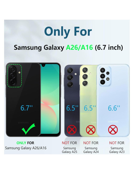 Funda FNTCASE para Samsung Galaxy A26-5G/A16-5G - Negro Funda FNTCASE para Samsung Galaxy A26-5G/A16-5G - Negro