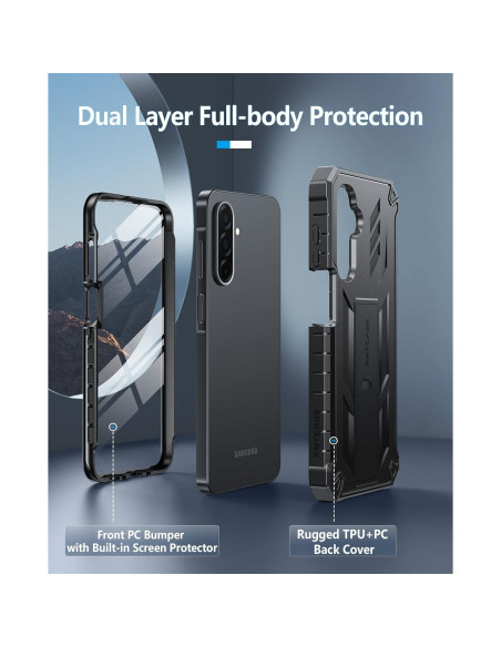 Funda FNTCASE para Samsung Galaxy A26-5G/A16-5G - Negro Funda FNTCASE para Samsung Galaxy A26-5G/A16-5G - Negro