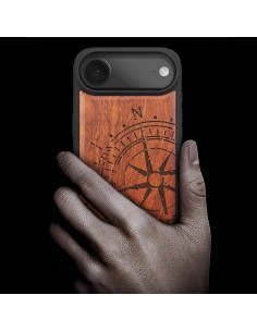 Funda de Madera Magnética Carveit para iPhone Air - Grabado Retro 2