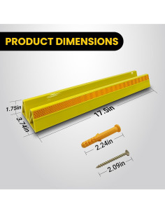 Tope de Estacionamiento ROBLOCK Amarillo 45.72 cm Alta Resistencia 2