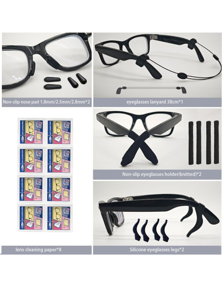 Accesorios para gafas inteligentes Ray-Ban Meta Wayfarer - 6 pares almohadillas y más