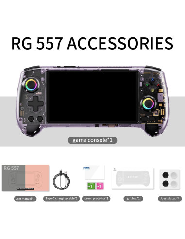 Consola de Juegos Portátil RG557 Android 14 256GB 5.48" OLED