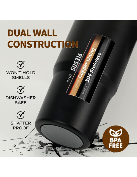 Botella de Agua 710 ml ANEWSIR Acero Inoxidable Aislada