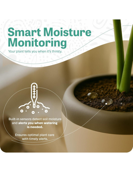 Maceta Robótica PlantPetz Blanca 10cm - Interactiva y Musical