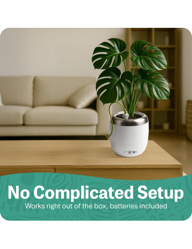 Maceta Robótica PlantPetz Blanca 10cm - Interactiva y Musical