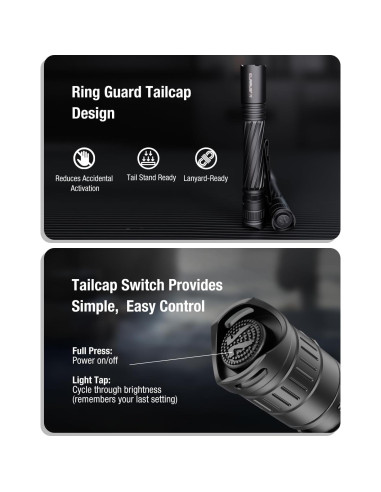 Lámpara Táctica Klarus P2 1000 Lúmenes Recargable USB-C