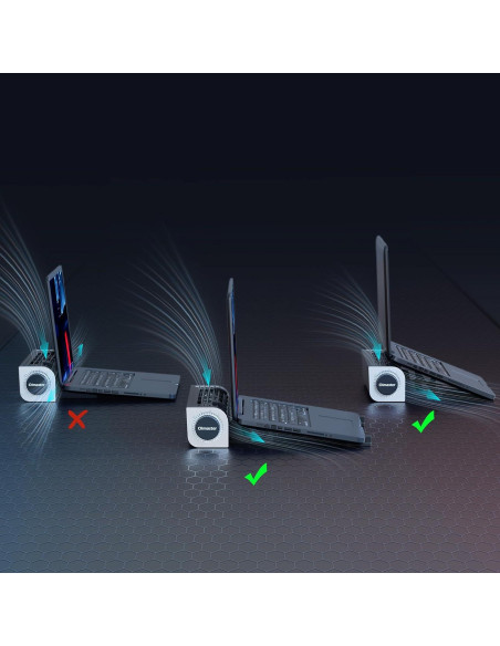 Enfriador de Laptop OImaster con Soporte Ajustable y Ventilador USB